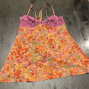 Vintage Victoria’s Secret Floral Lace Babydoll, sz Medium